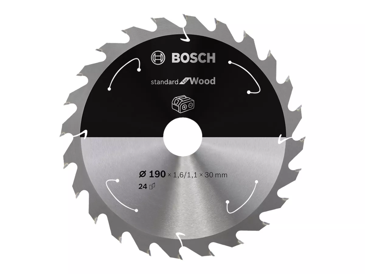 Lame standard for Wood Ø190x30mm 24 dents Bosch scie sans-fil